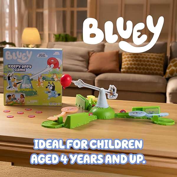Bluey Keepy Uppy Game, Motorized Toddler Game with Bingo and Chilli Character Paddles, Games for 4+ Year Olds - Image 6