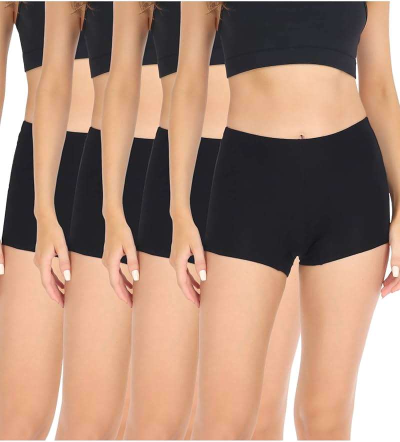 wirarpa Women's Boyshorts Panties Cotton Boxer Briefs for Ladies Underwear Shorts with Cotton Crotch 4 Pack - Image 1