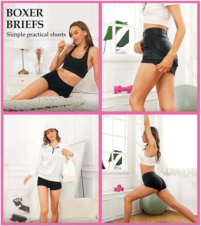 wirarpa Women's Boyshorts Panties Cotton Boxer Briefs for Ladies Underwear Shorts with Cotton Crotch 4 Pack - Image 4