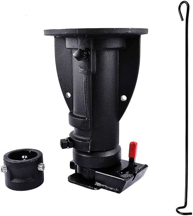 C5G1216 12"-16" Adjustable Cushioned 5th Wheel Gooseneck Adapter, Replacement for RV Camper Trailer, GTW 20000 Lbs, with Safty Chain - Image 1