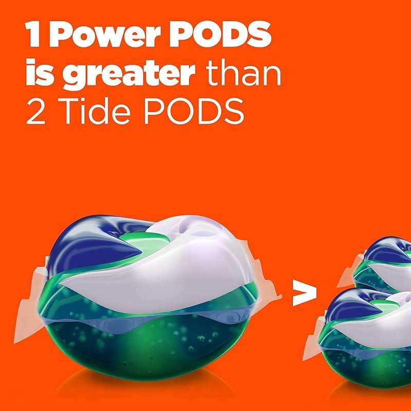 Tide Pods 76 pacs, Heavy Duty 10 X Power Pods, Hygienic Clean High efficiency (he) Laundry Detergent, 3.48kg/7.62 lb/122 oz - Image 9