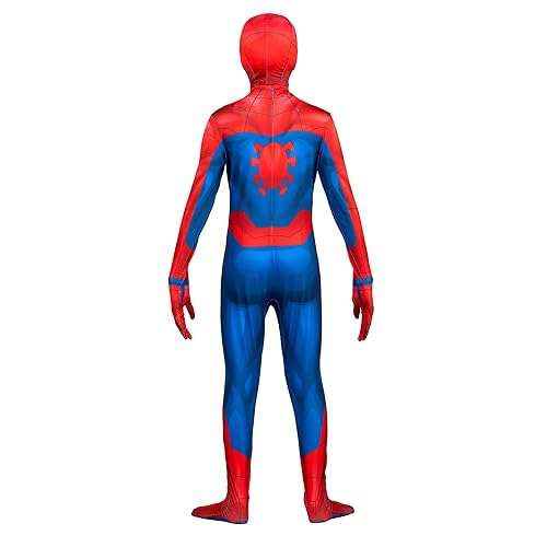 Marvel Spider-Man Official Youth Deluxe Zentai Costume - Deluxe Two-Way Stretch Spandex with Invisible Zippers and Wrist Openings for Added Convenience (M) - Image 5