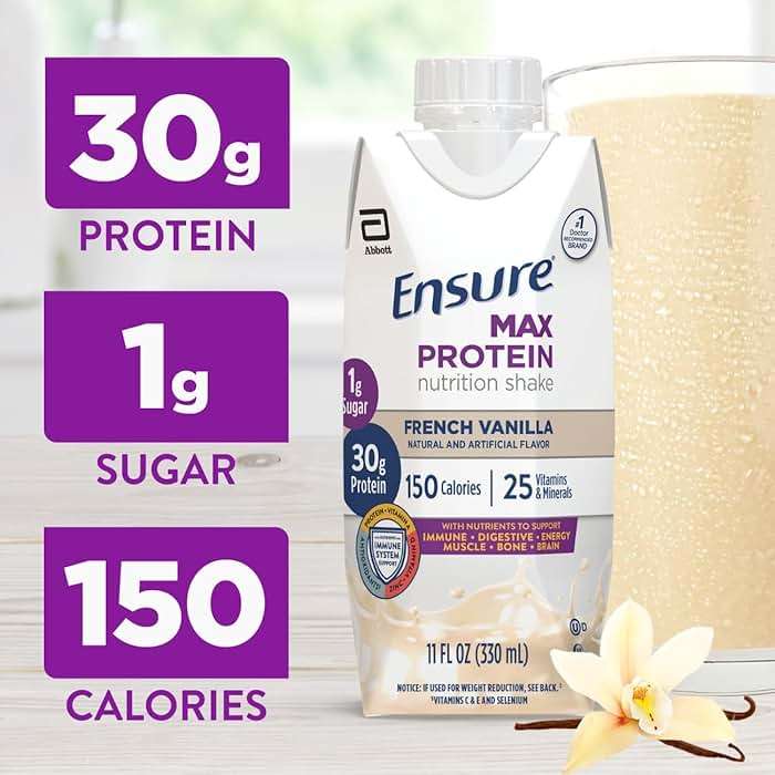 Ensure Max Protein Nutrition Shakes, Variety Pack, With 30g of Protein, 1g of Sugar, Nutrients to Support Immune System Health, High Protein Shake, 11 fl oz, Pack of 8, Liquid - Image 3