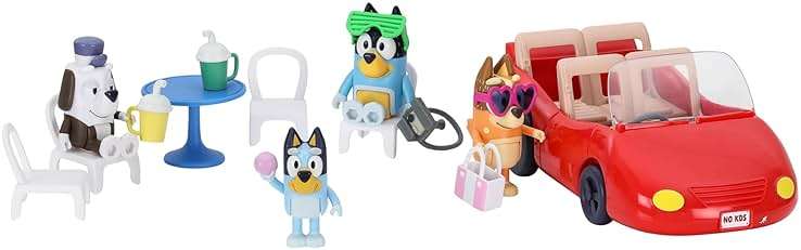 Bluey Escape Convertible Vehicle Figurines Pack of 4, Robust Toddler Toy Car with 9 Accessories and Stickers, Immersive Car Toys for Kids Ages 3+ - Image 5