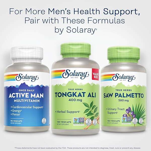 SOLARAY Tongkat Ali 400 mg - Longjack Tongkat Ali for Men - Herbal Support for Men's Health and Vitality - Vegan, Non-GMO, Lab Verified - 180 Servings, 180 VegCaps - Image 6