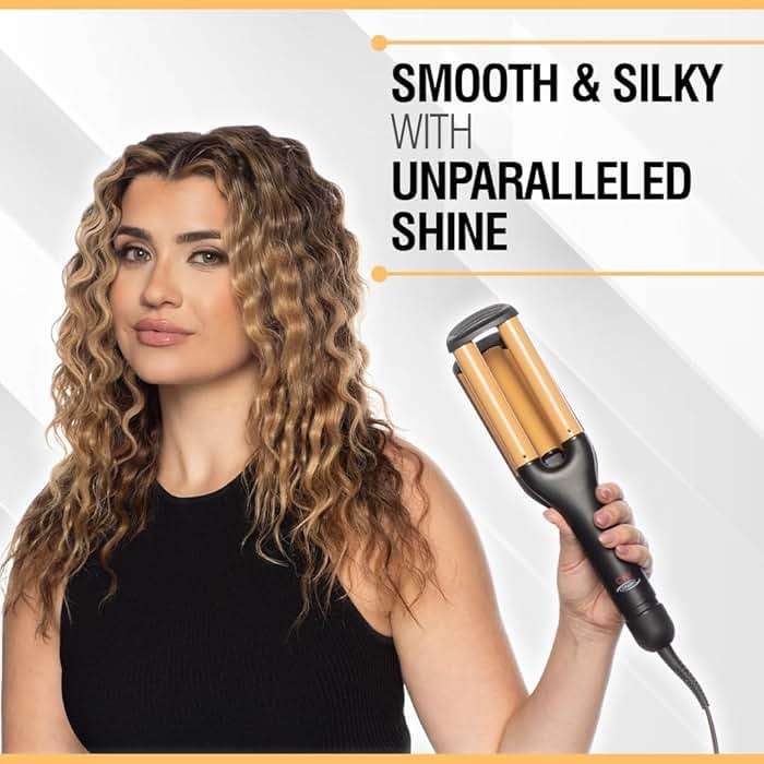 CHI Ceramic Triple Waver Iron, Curling Iron Creates Long-Lasting Frizz-Free, Waves & Curls for All Hair Types - Image 4