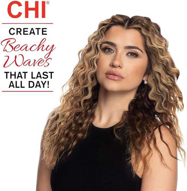 CHI Ceramic Triple Waver Iron, Curling Iron Creates Long-Lasting Frizz-Free, Waves & Curls for All Hair Types - Image 6