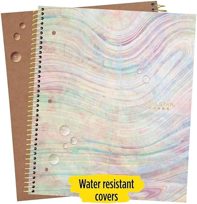 Five Star Spiral Notebooks, 1 Subject, College Ruled, 11" x 8-1/2", Cute Designs Bright Colors, 3 Pack, Design May Vary. - Image 7