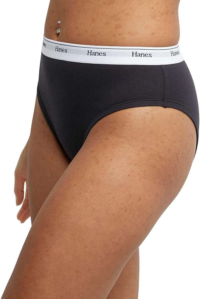 Hanes Women's Originals Hi-leg Panties, Breathable Stretch Cotton Underwear, Assorted, 6-pack - Image 4