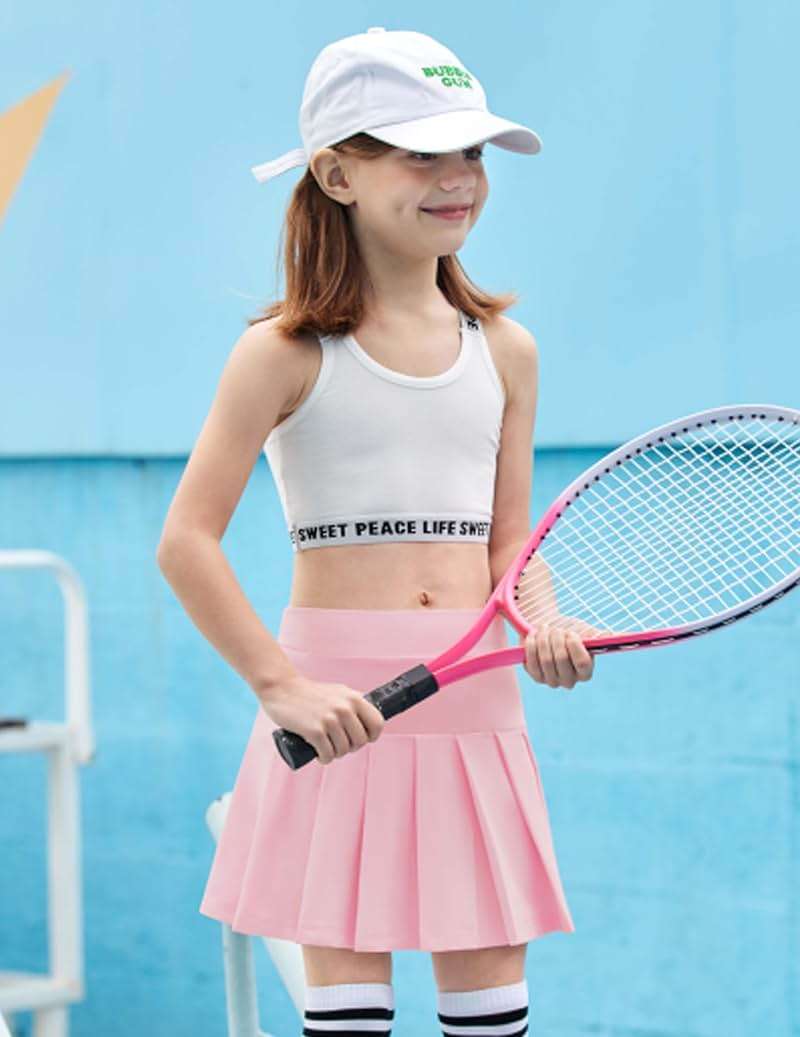 Arshiner Girl's Tennis Skirts with Shorts Athletic Pleated Skirt Workout Performance Skorts with Pockets for Kids 4-13Y - Image 8
