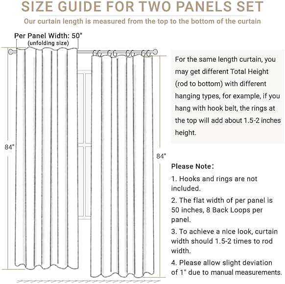 100% Blackout Shield Linen Blackout Curtains for Bedroom 108 Inches Long, Back Tab/Rod Pocket Living Room Drapes, Thermal Insulated Blackout Curtains 2 Panels Set, 50" W x 108" L,Cream - Image 7
