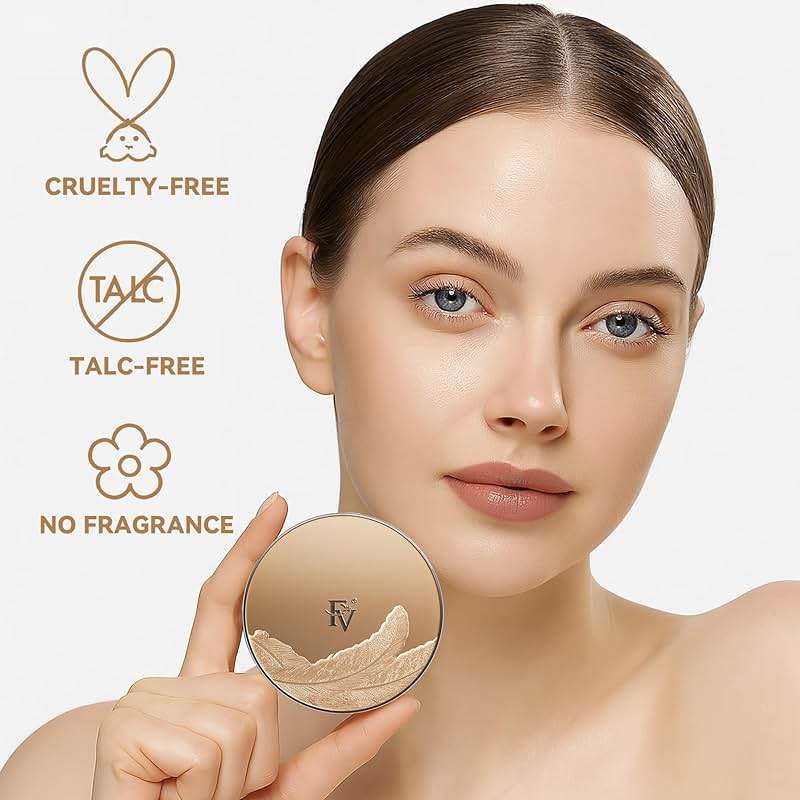 FV Translucent Powder Setting Powder, Lightweight & Oil-control, Long Lasting, Matte Finish, Talc-free Baking Powder Makeup, For Fair to Medium Skin Tones, 01 Translucent-Ivory - Image 9