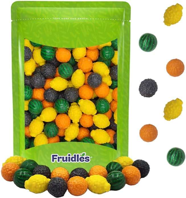 Fruidles Fancy Fruit Bubble Gum Balls, Original Fruit Shaped Candy Buffet Treats, Kosher Certified Parve (Half-Pound) - Image 1