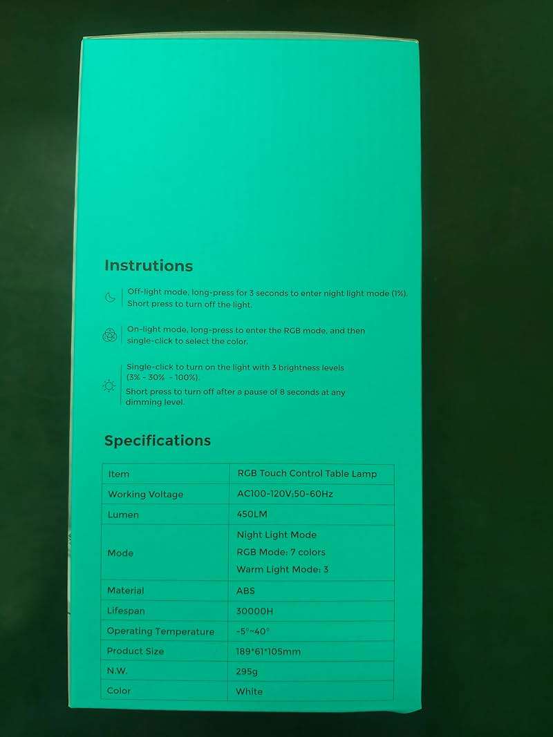 Touch Bedside Table LED Lamp, [Sleek Design & RGB Mode] Multi-Color Dimmable with Warm White Lights, Birthday Gifts for Women Mom, Smart Nightstand Small Lamp for Bedroom Living Room Home Decor - Image 16