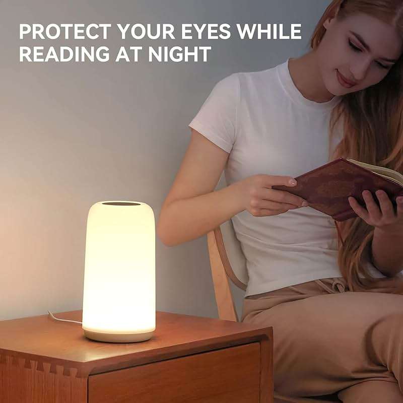 Touch Bedside Table LED Lamp, [Sleek Design & RGB Mode] Multi-Color Dimmable with Warm White Lights, Birthday Gifts for Women Mom, Smart Nightstand Small Lamp for Bedroom Living Room Home Decor - Image 9