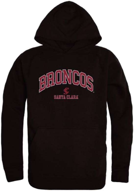 W Republic Santa Clara University Broncos Campus Fleece Hoodie Sweatshirts Black Medium - Image 1