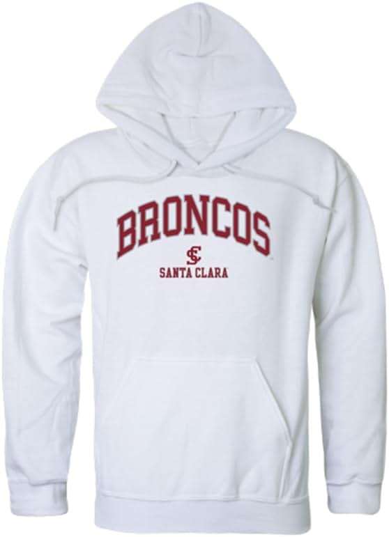 W Republic Santa Clara University Broncos Campus Fleece Hoodie Sweatshirts White Medium - Image 1