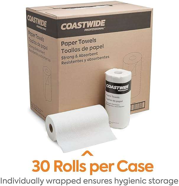 Coastwide Professional Paper Towels, 2-ply, 85 Sheets/Roll, 30 Rolls/Pack - Image 2