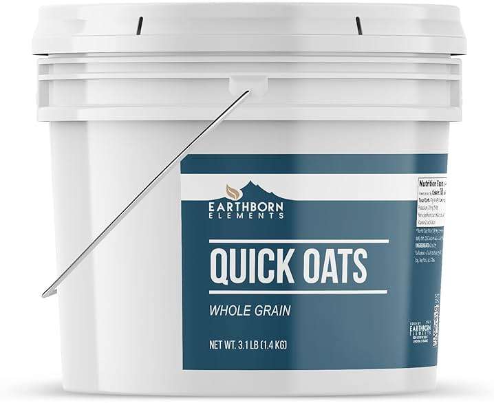 Earthborn Elements Quick Oats 1 Gallon, Bulk Size, Quick Breakfast, Whole Grain Oats - Image 2
