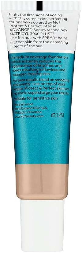 No7 Protect & Perfect Advanced All in One Foundation - Calico - Age Defying Foundation Makeup with SPF 50 - Makeup Base Cream Helps to Reduces Redness & Blurs Visible Pores (30ml) - Image 6