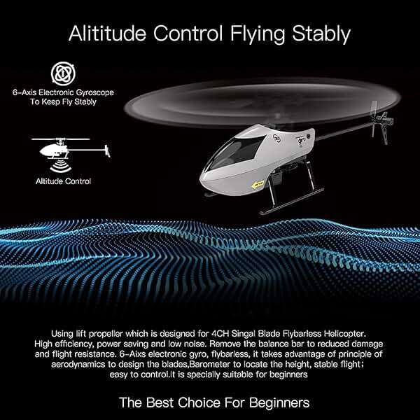 GoolRC C129 V2 RC Helicopter, 4 Channel Remote Control Helicopter with 6-Axis Gyro, 2.4Ghz RC Aircraft with 3D Flips, Altitude Hold, One Key Take Off/Landing for Adults and Beginners - Image 5