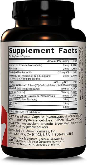 Jarrow Formulas B-Right,Optimized B Complex Featuring Vit B1,B2,B5,B6,B12 and B9 to Support Cellular Energy,Immune Health and Stress Management,100 Veggie Caps,Up to a 100 Day Supply, Pack of 12 - Image 9