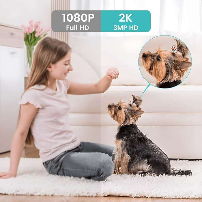 litokam Indoor Cameras for Home Security with Night Vision, Pet Camera with Phone App, WiFi Home Security Camara, Baby Monitor Work with Alexa, Motion Detection, 2 Pack, 2K - Image 2