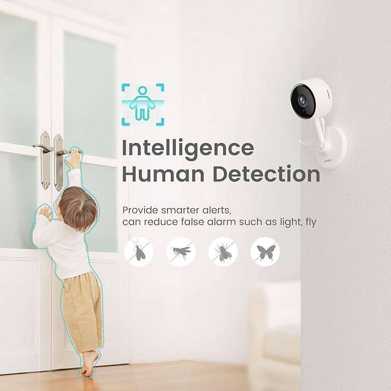 litokam Indoor Cameras for Home Security with Night Vision, Pet Camera with Phone App, WiFi Home Security Camara, Baby Monitor Work with Alexa, Motion Detection, 2 Pack, 2K - Image 5