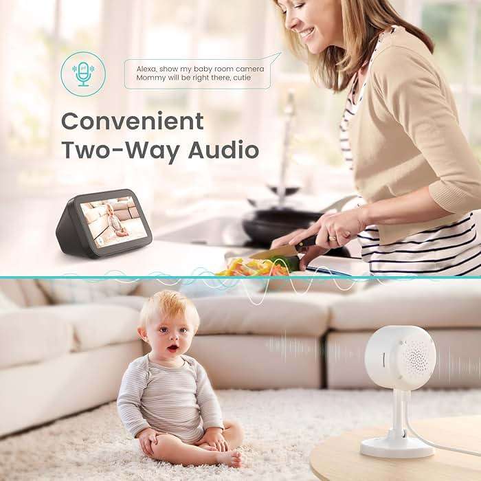 litokam Indoor Cameras for Home Security with Night Vision, Pet Camera with Phone App, WiFi Home Security Camara, Baby Monitor Work with Alexa, Motion Detection, 2 Pack, 2K - Image 6