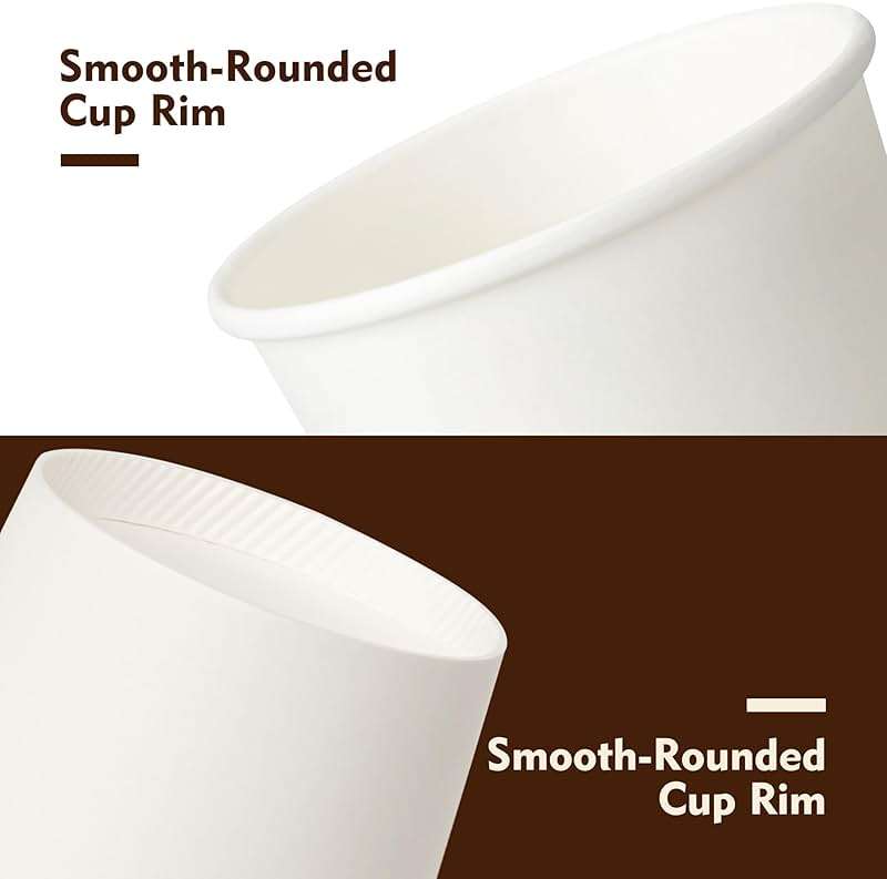 YEEHAW 100 Pack 16 oz Disposable Coffee Cups with Lids, Heat & Leak-proof Paper Cups, to Go Coffee Cups for Hot & Cold Beverage - Image 4