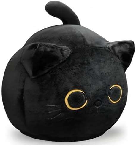 CHNBF Soft Black Cat Plush Toy Pillow - Stuffed Animal for Kids, Boys & Girls Gifts - Image 7