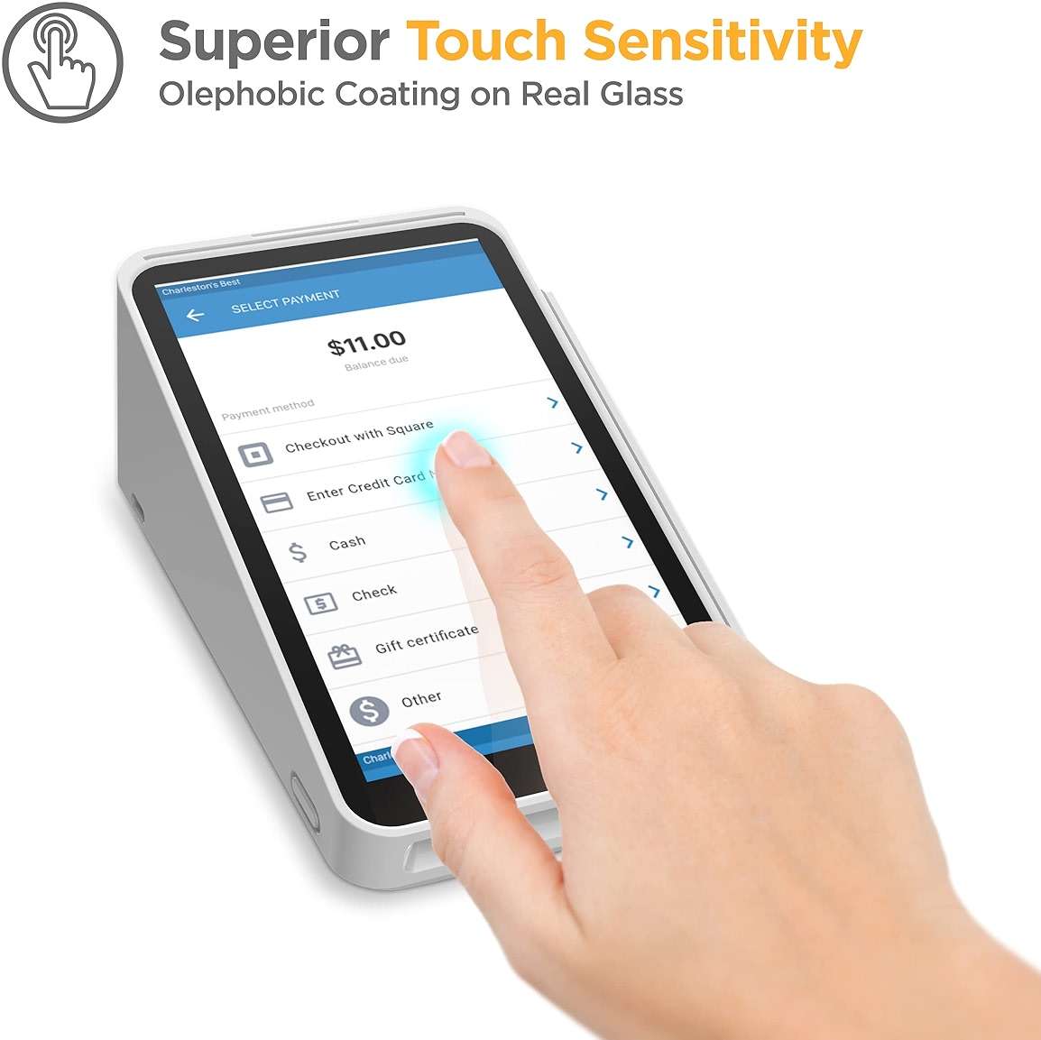 magglass 2-Pack for Square Terminal Screen Protector - Ultra Scratch Resistant (2x Toughened Tempered Glass) - Image 3