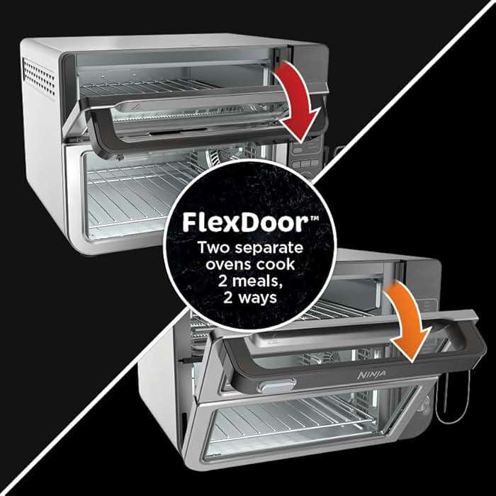 Ninja DCT451 12-in-1 Smart Double Oven with FlexDoor, Thermometer, FlavorSeal, Smart Finish, Rapid Top Convection and Air Fry Bottom , Stainless Steel - Image 8