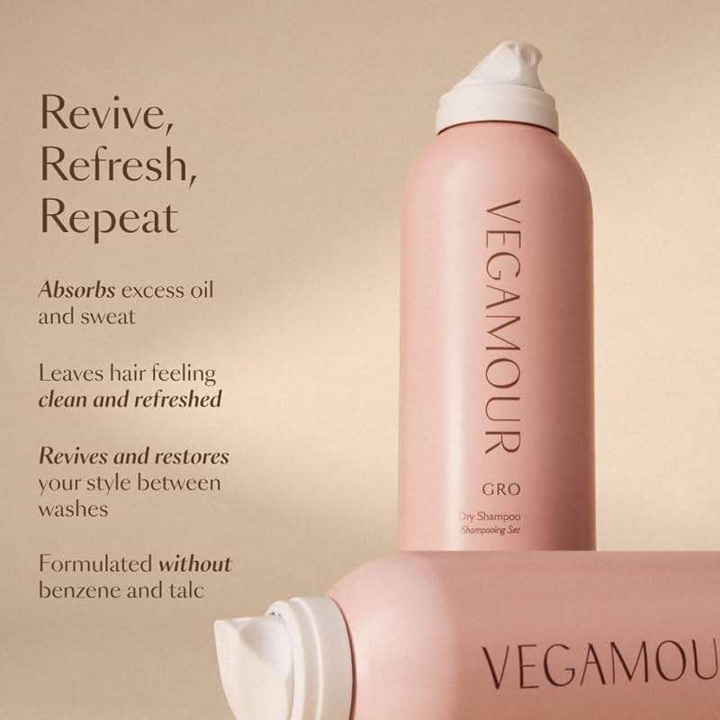 VEGAMOUR GRO Dry Shampoo, Volumizing Dry Shampoo Spray Formulated Without Benzene, Supports Thicker Fuller Looking Hair, Natural Citrus Scent - Image 3