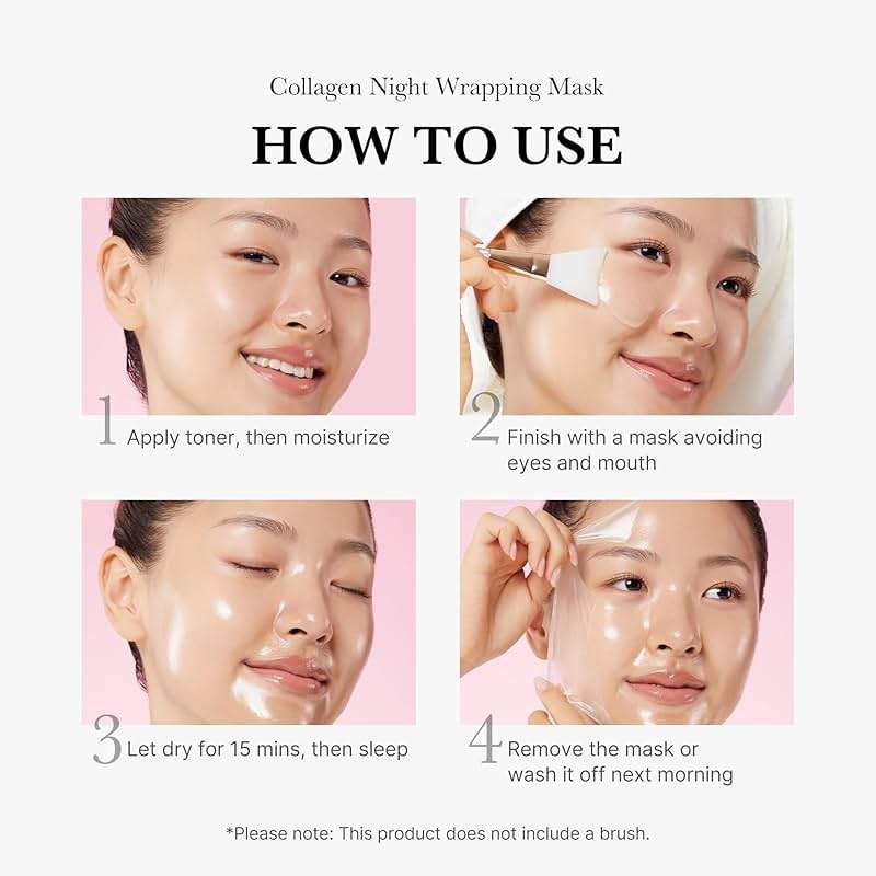 medicube Wrapping Mask Collagen Overnight Peel Off Facial Mask | Elasticity & Hydration Care, Reduces Sagging & Dullness | Hydrolyzed Collagen For Glowing Skin | Korean Skin Care, 2.53 fl.oz - Image 5