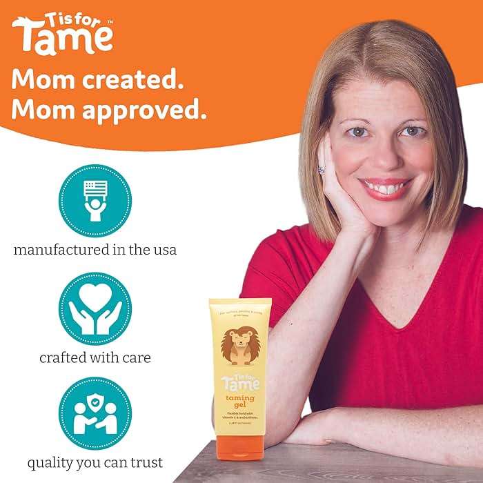 T is for Tame - Hair Taming Gel for Toddlers, Babies, and Kids - Vegan & Natural Hair Gel, Anti-Frizz, Non-Sticky, Styling Gel for Girls & Boys, Vitamin E Infused - 3.38 fl oz - Image 5