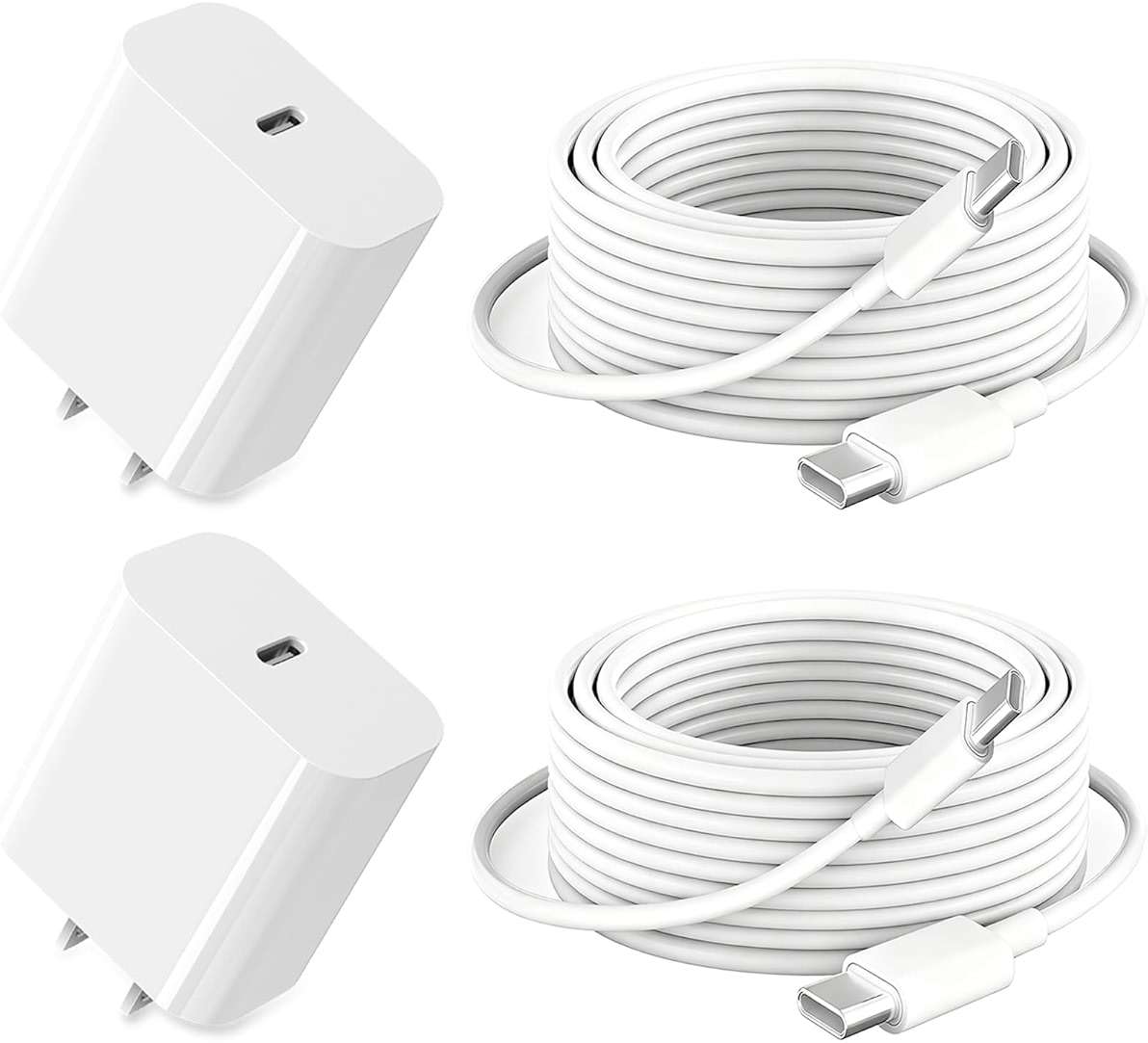GKW iPad Charger Fast Charging, 10ft USB-C Cable & 20W USB C Charger Block 2-Pack for Apple iPad A16 11th 10th, Pro 13 12.9 11, Air, Mini A17 Pro, iPhone 17 16 15 Series, White - Image 1