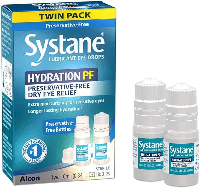 Systane Hydration Multi-Dose Preservative-Free Eye Drops Dry Eye Relief, 0.34 fl oz, Twin Pack (Pack of 2) - Image 1