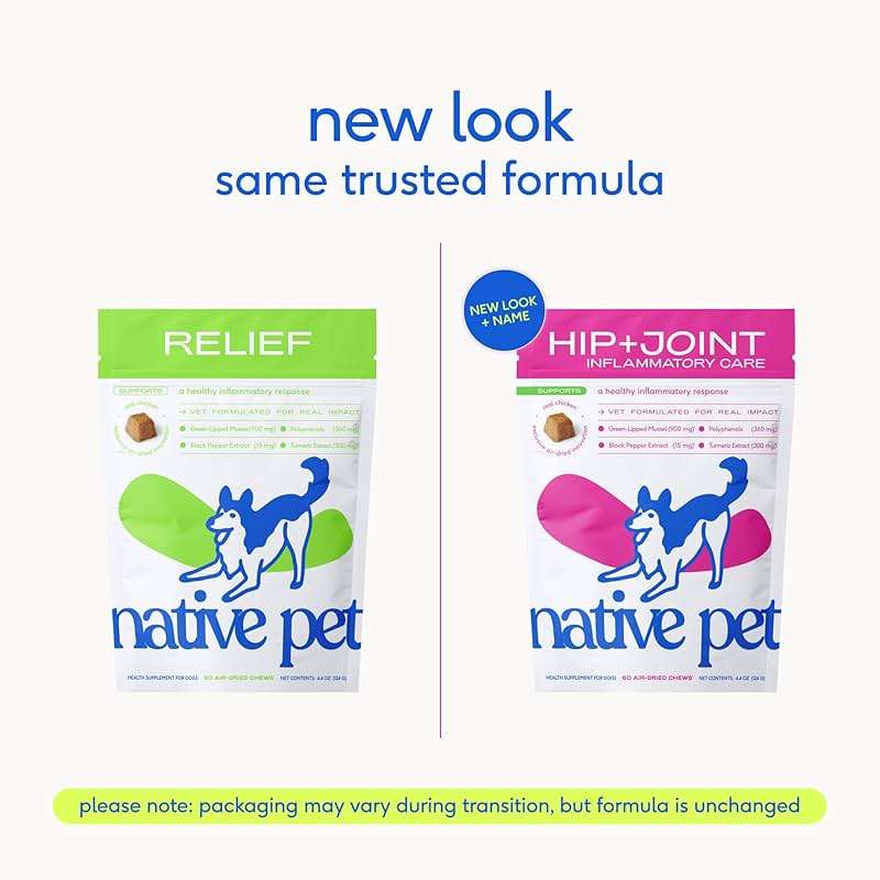 Native Pet Inflammatory Care - Pain Relief for Dogs - Green-Lipped Mussel, Turmeric & Collagen for Dogs - Hip and Joint Supplement Supports Healthy Inflammatory Response & Joint Comfort - 120 Chews - Image 2