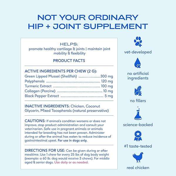 Native Pet Inflammatory Care - Pain Relief for Dogs - Green-Lipped Mussel, Turmeric & Collagen for Dogs - Hip and Joint Supplement Supports Healthy Inflammatory Response & Joint Comfort - 120 Chews - Image 5