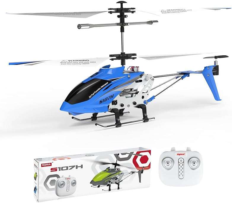 Cheerwing Remote Control Helicopter,SYMA S107H Mini RC Helicopter with Gyro,Altitude Hold, One Key Take Off/Landing for Adults Kids(Blue) - Image 1