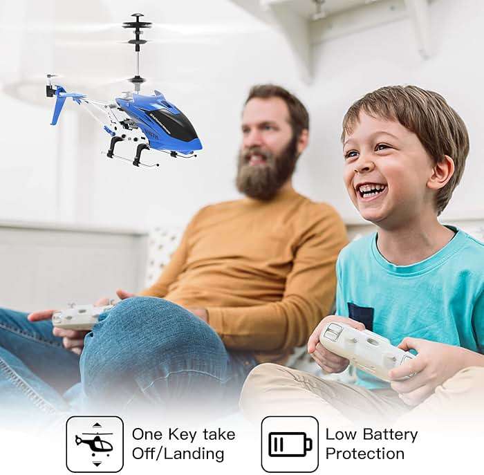 Cheerwing Remote Control Helicopter,SYMA S107H Mini RC Helicopter with Gyro,Altitude Hold, One Key Take Off/Landing for Adults Kids(Blue) - Image 5