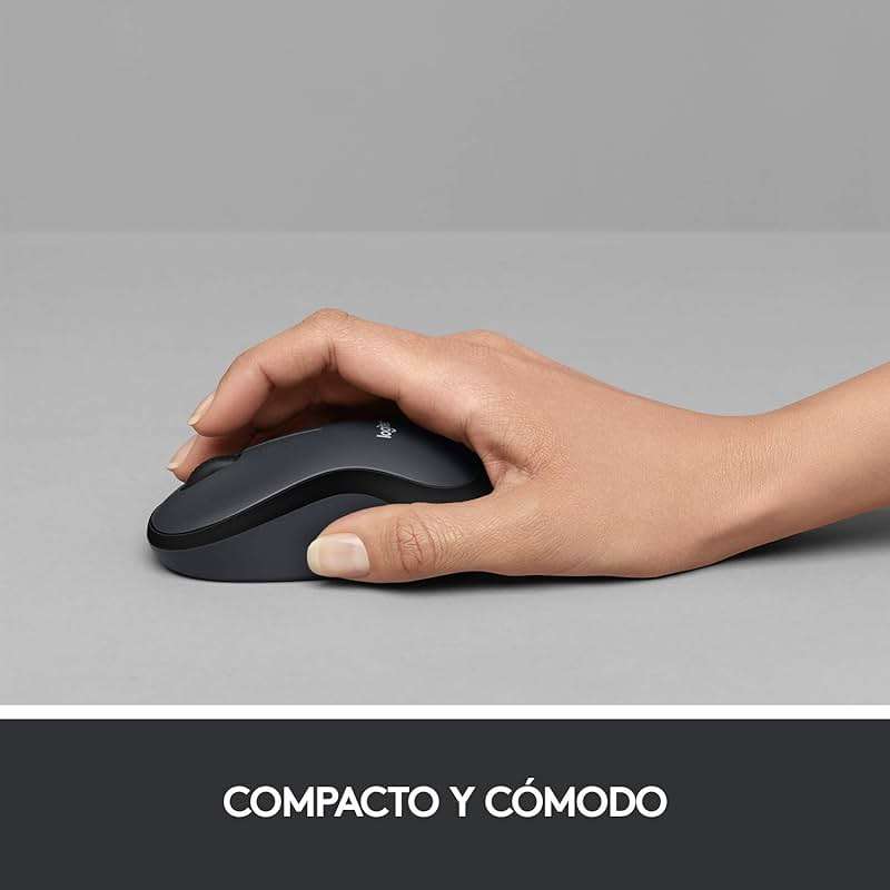 Logitech M220 Silent Wireless Mouse, 2.4 GHz with USB Receiver, 1000 DPI Optical Tracking, 18-Month Battery, Ambidextrous, Compatible with PC, Mac, Laptop (Off-White) (Renewed) - Image 3