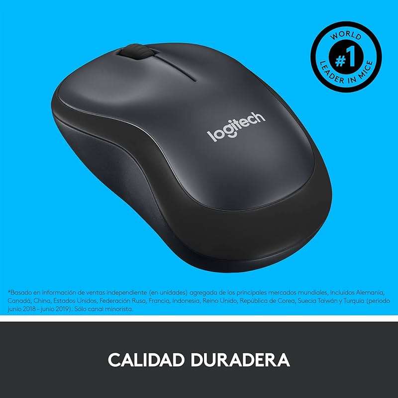 Logitech M220 Silent Wireless Mouse, 2.4 GHz with USB Receiver, 1000 DPI Optical Tracking, 18-Month Battery, Ambidextrous, Compatible with PC, Mac, Laptop (Off-White) (Renewed) - Image 4