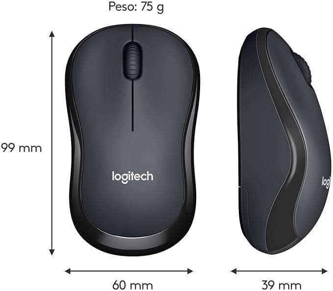 Logitech M220 Silent Wireless Mouse, 2.4 GHz with USB Receiver, 1000 DPI Optical Tracking, 18-Month Battery, Ambidextrous, Compatible with PC, Mac, Laptop (Off-White) (Renewed) - Image 8