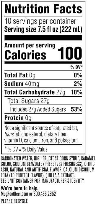 Mug Root Beer Soda, 7.5 Ounce Mini Cans, 10 Pack - Image 2