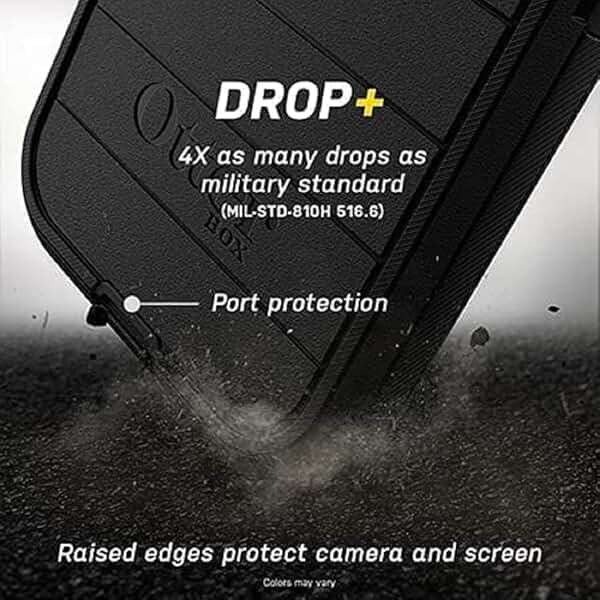 OtterBox Defender Series Screenless Edition Case for iPhone 13 Pro Max & iPhone 12 Pro Max (Only) - Case Only - Microbial Defense Protection - Non-Retail Packaging - Black - Image 5