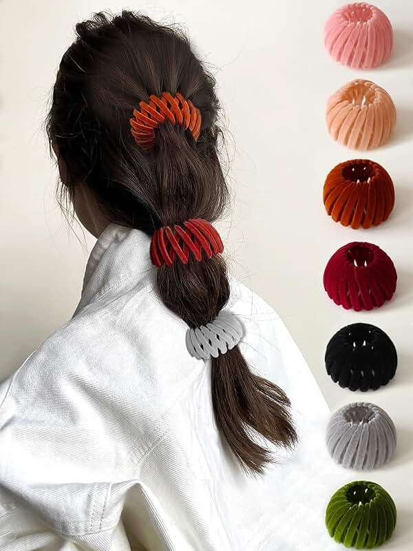 Sizobi Bird Nest Magic Hair Clip, Hair Accessories for Women, Hair Clips For Women Hair Ties, Hair Bun Maker Ponytail Holder Scrunchies 7PCS - Image 7
