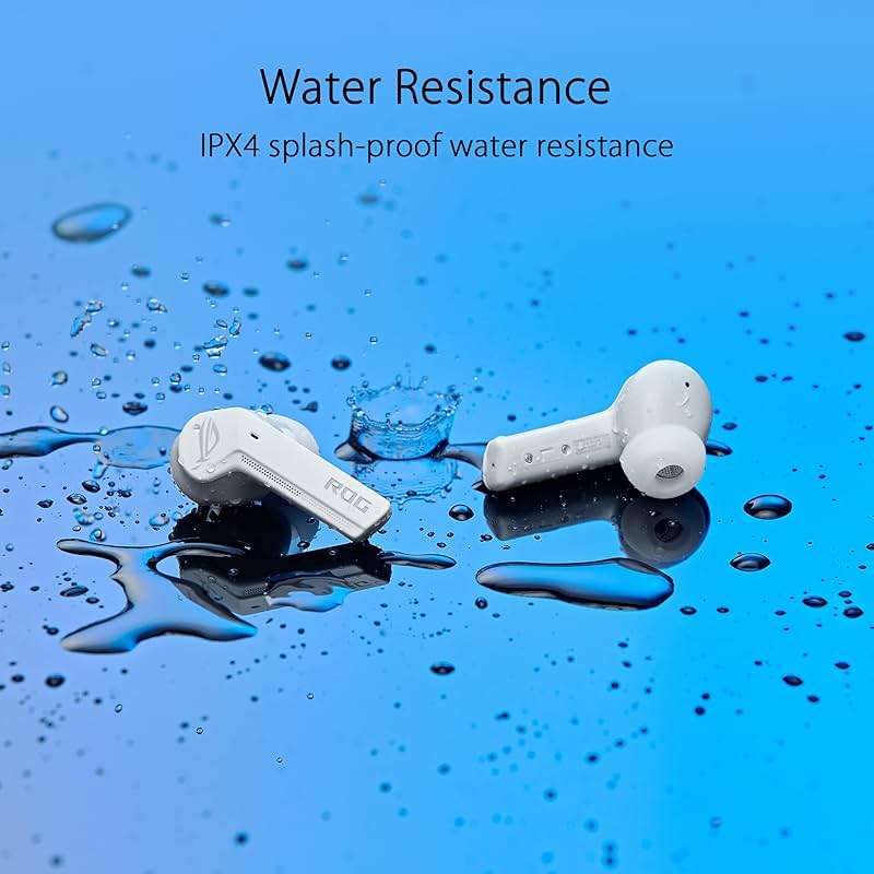 ASUS ROG Cetra True Wireless Gaming Earbuds – Bluetooth, Low-Latency, ANC Noise Cancelling, Touch Control, IPX4 Water Resistant, 27Hr Battery, Wireless Charging, for PC, Mobile, Switch, Ally/X - White - Image 8