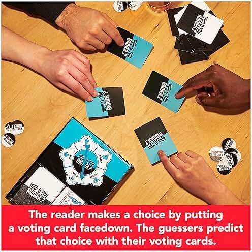 Spin Master Games, Would You Rather? Funny Party Card Game for College, Friendsgiving, Birthdays, & More, for Teens & Adults, 3-6 Players, for Ages 14 & Up - Image 4
